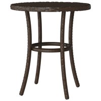 Bistroset Zizo met kussens poly rattan bruin - verstelbare rug