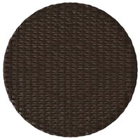 Bistroset Zizo met kussens poly rattan bruin - verstelbare rug