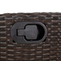 Bistroset Zizo met kussens poly rattan bruin - verstelbare rug