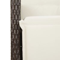 Bistroset Zizo met kussens poly rattan bruin - verstelbare rug