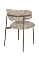 Eetkamerstoel Claes SET 2 stoelen stof multicolour met bruine poten - achteraanzicht