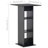 Bartafel Frits 60x60x110 cm zwart