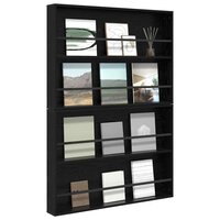 Tijdschrift wandrek Varia 2 st Zwart Eiken 100 x 12 x 70 cm