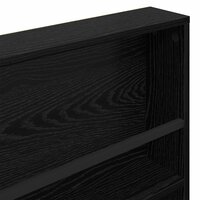 Tijdschrift wandrek Varia 2 st Zwart Eiken 100 x 12 x 70 cm