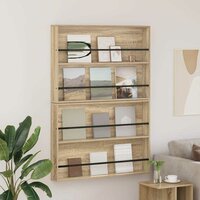 Tijdschrift wandrek Varia 2 st Sonoma Eiken 100 x 12 x 70 cm 