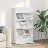 Tijdschrift Rek Magazine Wit 70 x 41 x 126 cm Bewerkt hout - sfeerbeeld