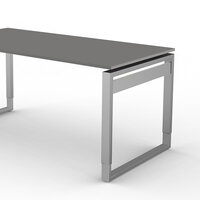 Bureau Workspace 160cm grijs hoogte verstelbaar detail