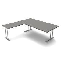 Kerkmann - Hoekbureau Profi grijs 200cm