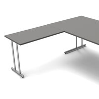 Kerkmann - Hoekbureau Profi grijs 200cm detail
