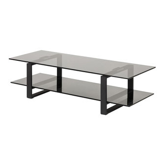 Meubelen-Online - TV-tafel Magnus rookglas met zwart TV-meubel