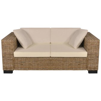 Bank Jan 2-zits rotan naturel