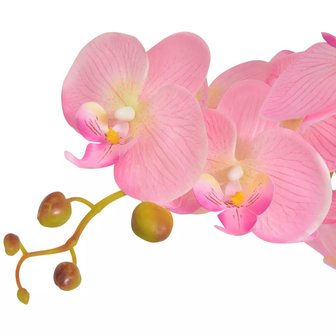 Kunst orchidee plant met pot 75 cm roze