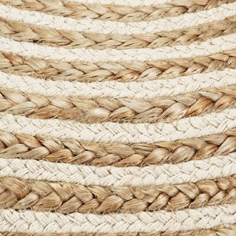 Poef Fez handgemaakt 45x30 cm jute naturel