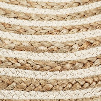 Poef Fez handgemaakt 45x30 cm jute naturel