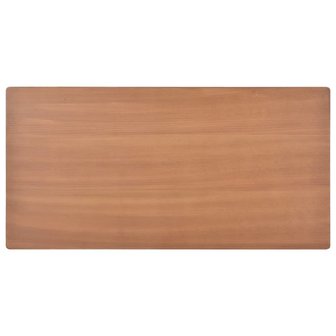 Eettafel Pascal 120x60x73cm bruin hout met stalen poten