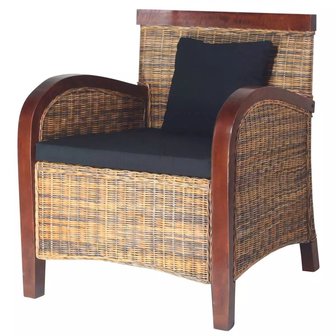 Fauteuil Lombok rotan met kussens