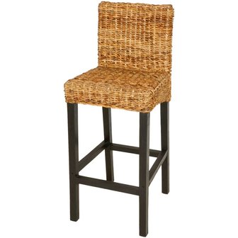 Barkruk Macy 2 stuks Abaca riet bruin