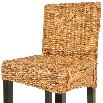 Barkruk Macy 2 stuks Abaca riet bruin