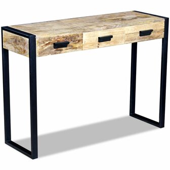 Wandtafel Boris met 3 lades 110x35x78 cm massief hout