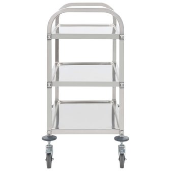 Keukentrolley RVS 3-laags 107x55x90cm roestvrij staal