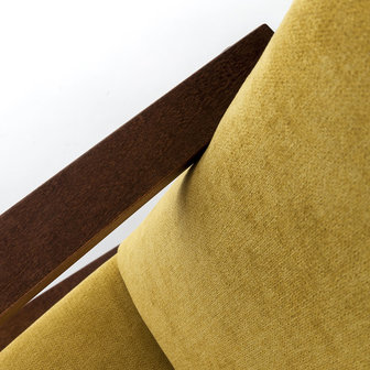 Meubelen-Online - Fauteuil Retrostar stof geel vintage design