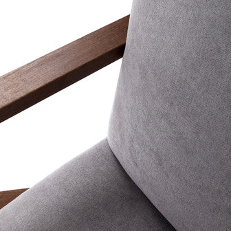 Meubelen-Online - Fauteuil Retrostar stof grijs vintage design