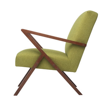 Meubelen-Online - Fauteuil Retrostar stof groen vintage design