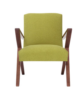 Meubelen-Online - Fauteuil Retrostar stof groen vintage design
