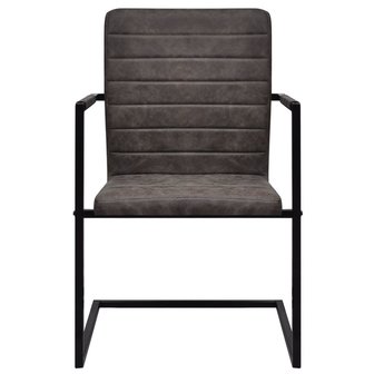 Meubelen-Online - Eetkamerstoelen Bo bruin set 2 met armleuningen