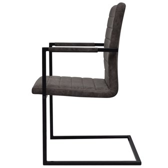 Meubelen-Online - Eetkamerstoelen Bo bruin set 2 met armleuningen