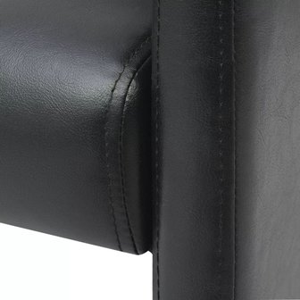 Meubelen-Online - Eetkamerstoelen Magda set 2 zwart met wieltjes