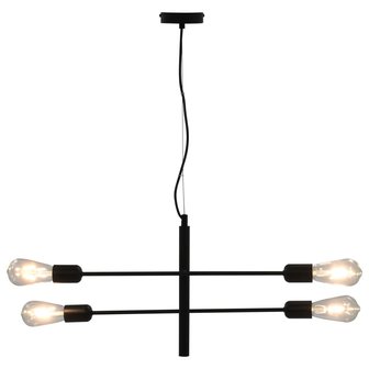 Meubelen-Online- Hanglamp Stylo met Led lampen 2 W E27 zwart