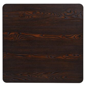 Meubelen-Online - Eettafel Canto 80x80x75 cm MDF en staal donkerbruin