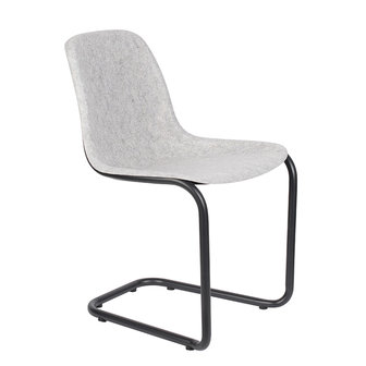 Meubelen-Online - Eetkamerstoel Thirsty set 2 licht grijs gerecycled