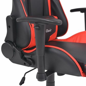 Meubelen-Online - Bureaustoel gamestoel Xfactor verstelbaar zwart rood