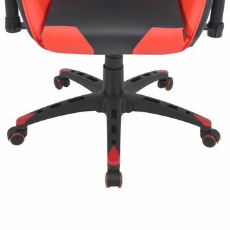 Meubelen-Online - Bureaustoel gamestoel Xfactor verstelbaar zwart rood