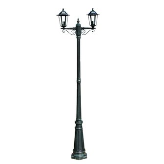 Meubelen-Online - Tuinlamp lantaarn Preston 2-arms 215 cm donkergroen