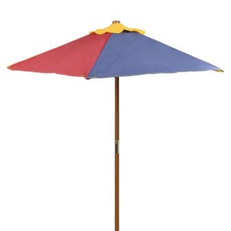 Meubelen-Online - Kinderpicknicktafel met banken en parasol hout meerkleurig