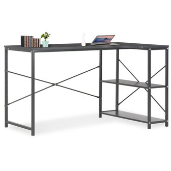Meubelen-Online - Computerbureau Jolly met hoek 120x72x70 cm zwart