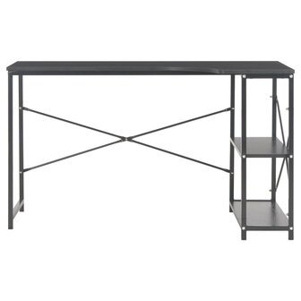 Meubelen-Online - Computerbureau Jolly met hoek 120x72x70 cm zwart