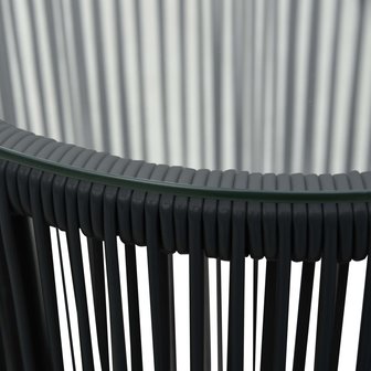 Meubelen-Online - Tuinset Libra 3-delige Bistroset PVC-rattan zwart