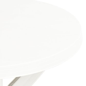 Meubelen-Online - Tuintafel rond Bistrotafel &Oslash;70 cm kunststof wit