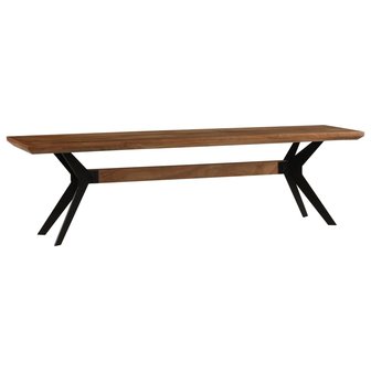Meubelen-Online - Eetkamerbank Split 160x40x45cm acaciahout en staal