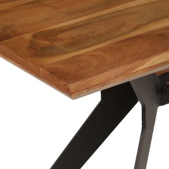 Meubelen-Online - Eetkamerbank Split 160x40x45cm acaciahout en staal