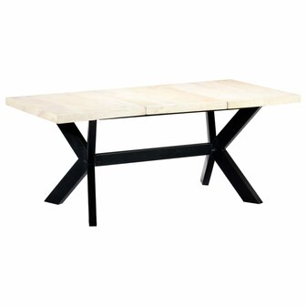 Meubelen-Online - Eettafel Francis 180x90x75 cm massief mangohout wit