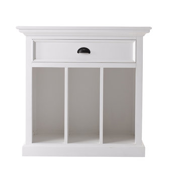 Meubelen-Online - Ladekast Wittevilla wit 79x81x43cm met open vakken