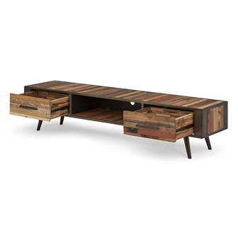 NovaSolo - TV-meubel Jungalow 45x200x45cm hout bruin