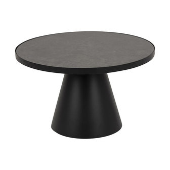 Meubelen-Online - Salontafel Fairbanks rond 66cm zwart