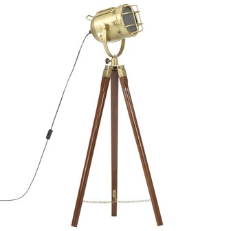 Meubelen-Online - Vloerlamp driepoot 97 cm massief mangohout