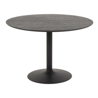 Meubelen-Online - Eettafel Norma rond 110cm zwart